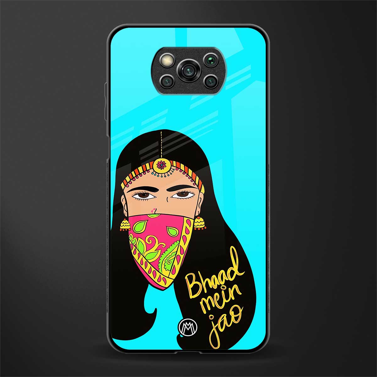 bhaad mein jao glass case for poco x3 image