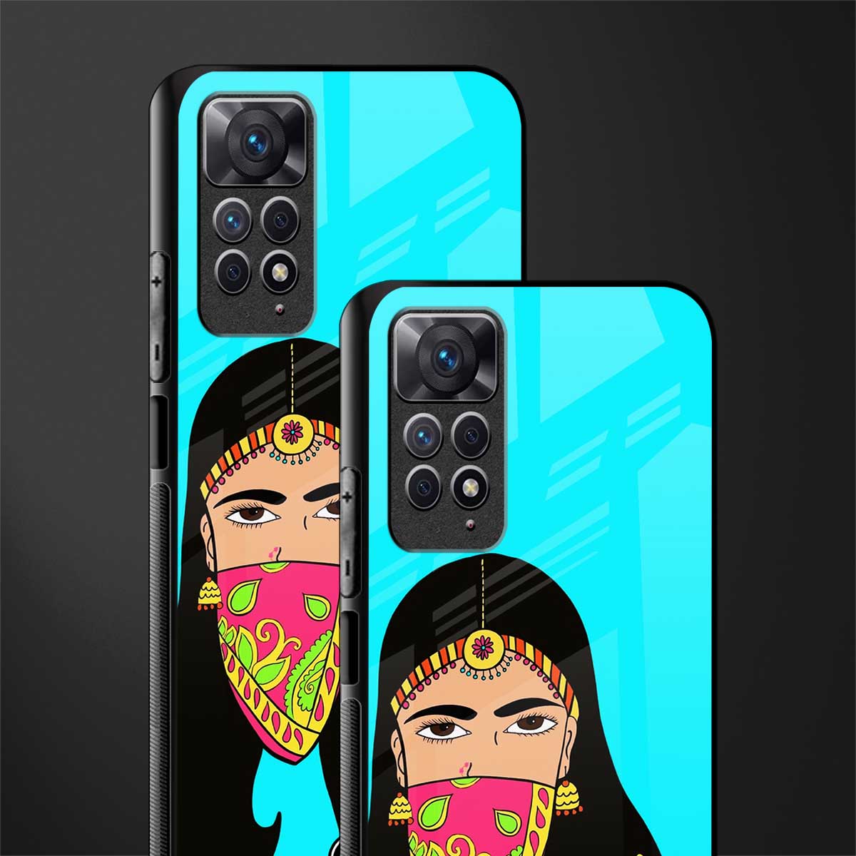 bhaad mein jao back phone cover | glass case for redmi note 11 pro plus 4g/5g