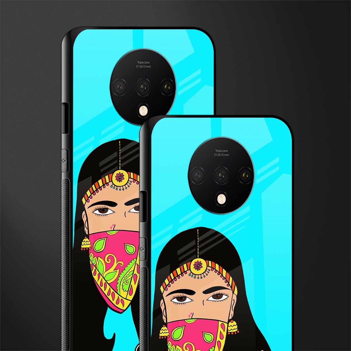 bhaad mein jao glass case for oneplus 7t image-2