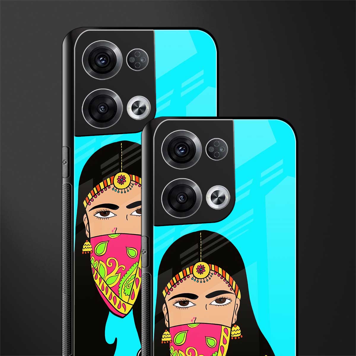bhaad mein jao back phone cover | glass case for oppo reno 8