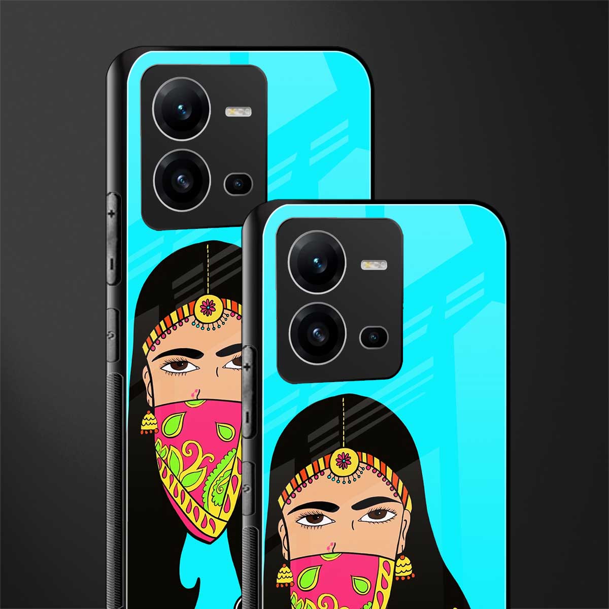 bhaad mein jao back phone cover | glass case for vivo v25-5g