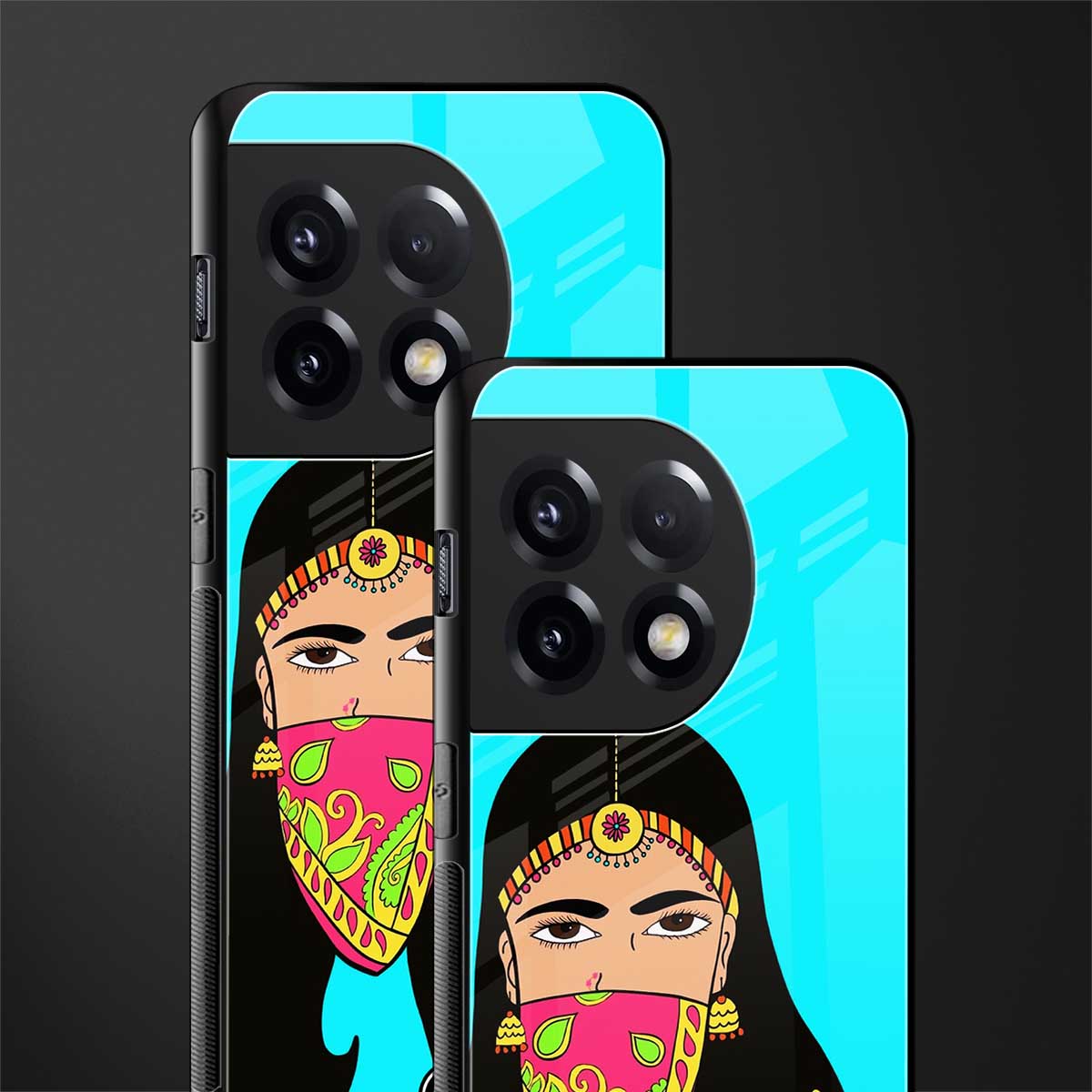 bhaad mein jao back phone cover | glass case for oneplus 11r