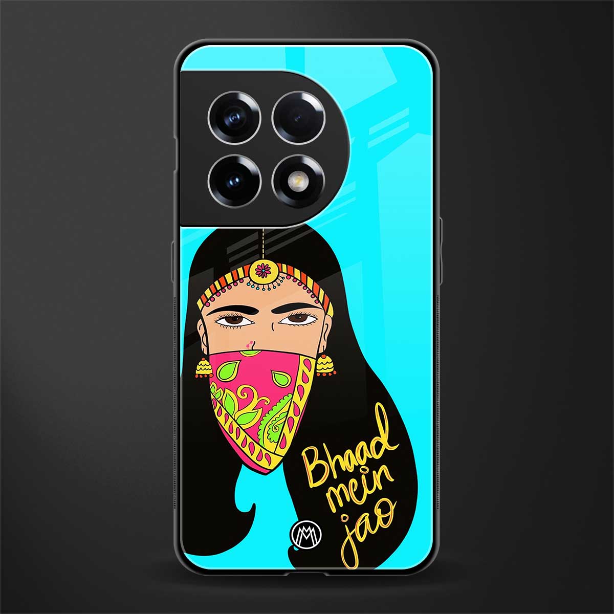 bhaad mein jao back phone cover | glass case for oneplus 11r