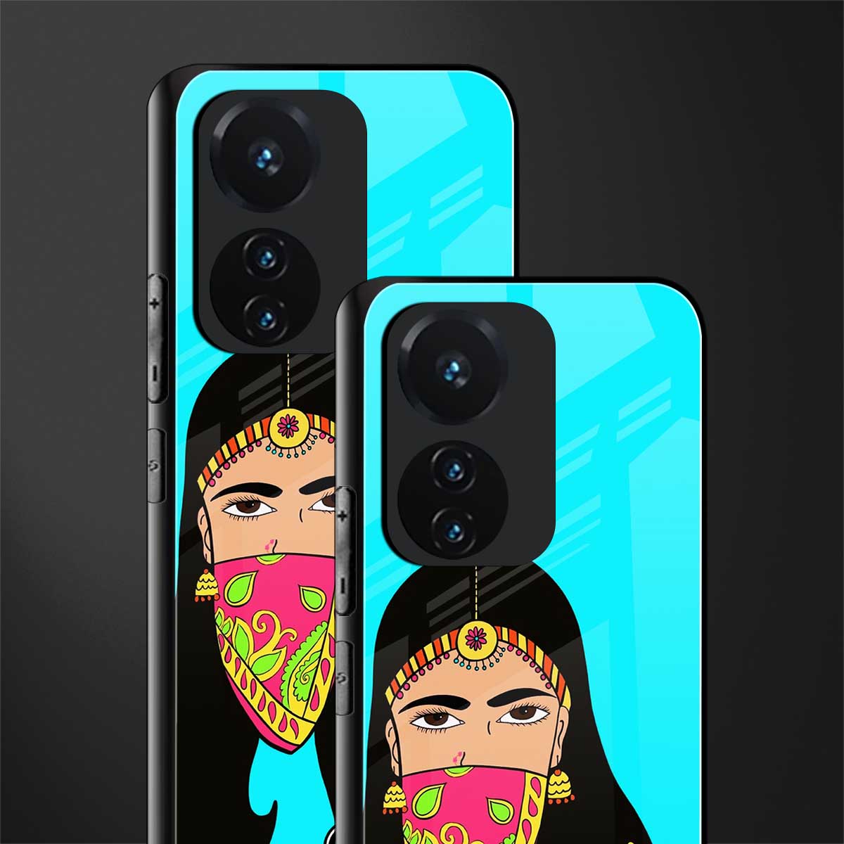 bhaad mein jao back phone cover | glass case for vivo t1 44w 4g