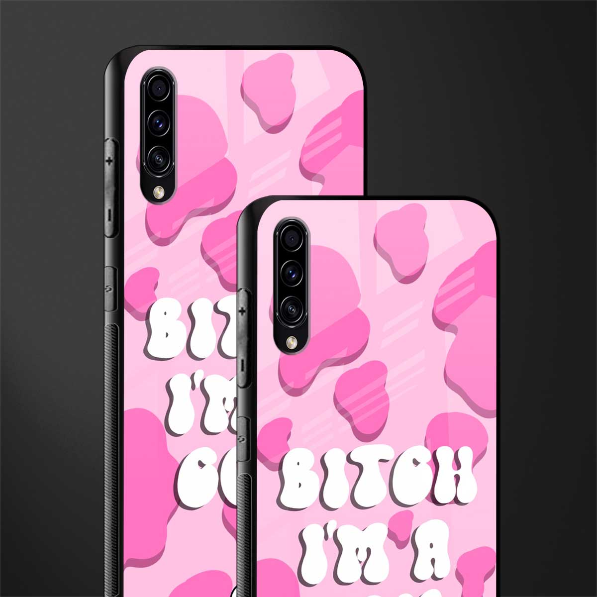 bitch i'm a cow glass case for samsung galaxy a70 image-2