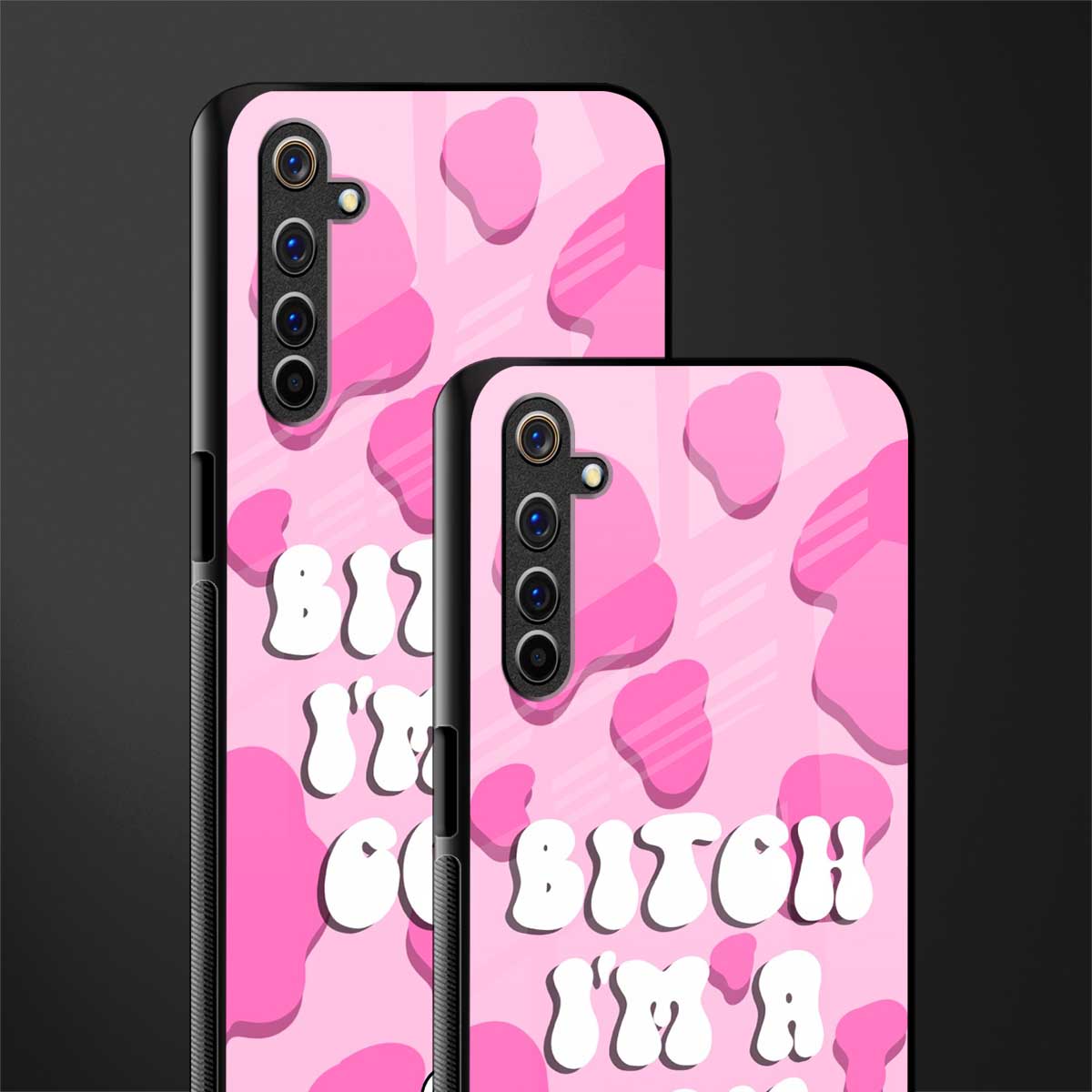 bitch i'm a cow glass case for realme 6i image-2