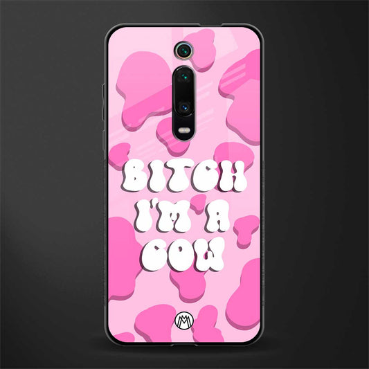 bitch i'm a cow glass case for redmi k20 image