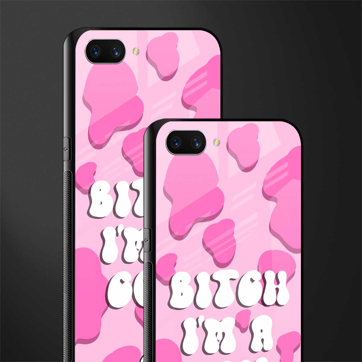 bitch i'm a cow glass case for realme c1 image-2