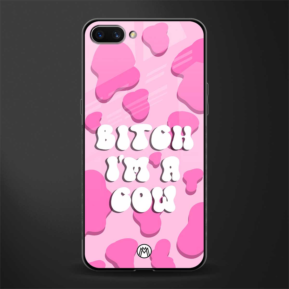 bitch i'm a cow glass case for realme c1 image