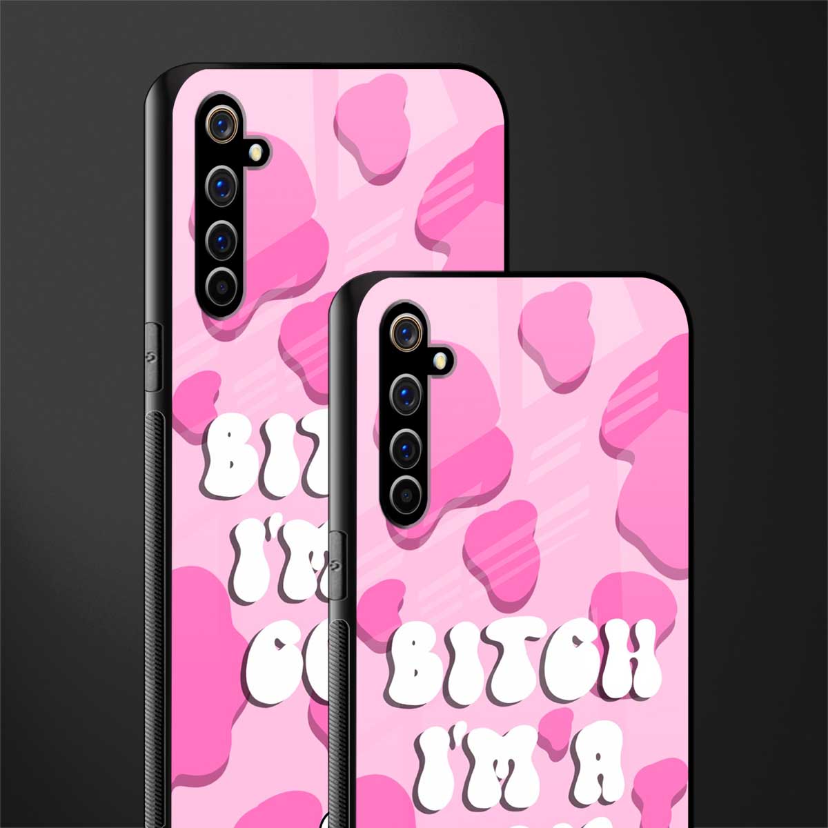 bitch i'm a cow glass case for realme x50 pro image-2