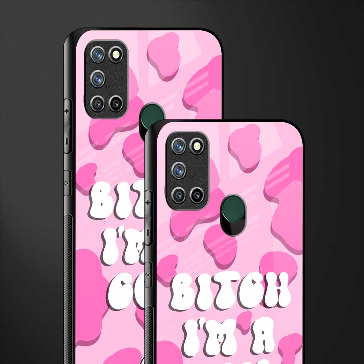 bitch i'm a cow glass case for realme 7i image-2