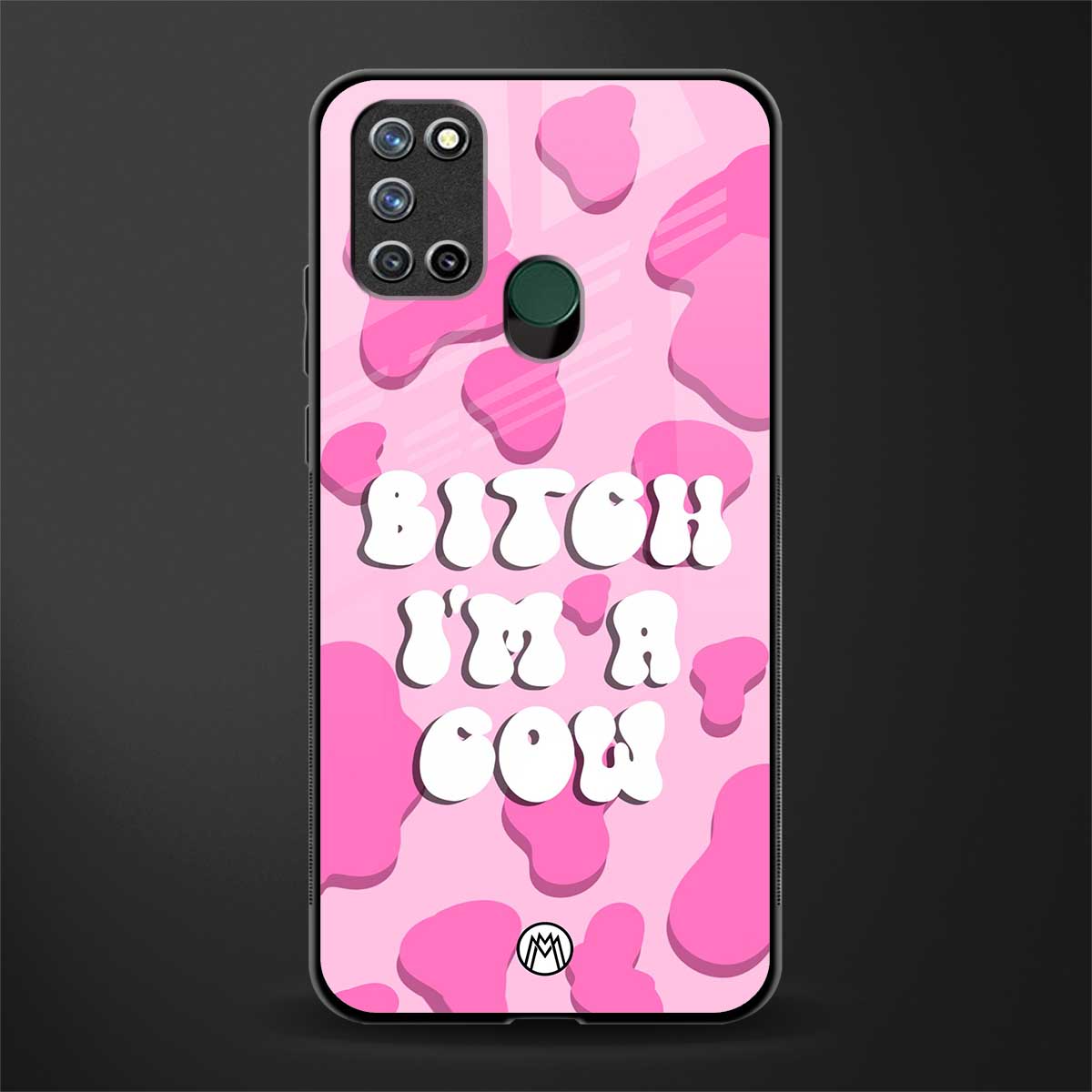 bitch i'm a cow glass case for realme 7i image