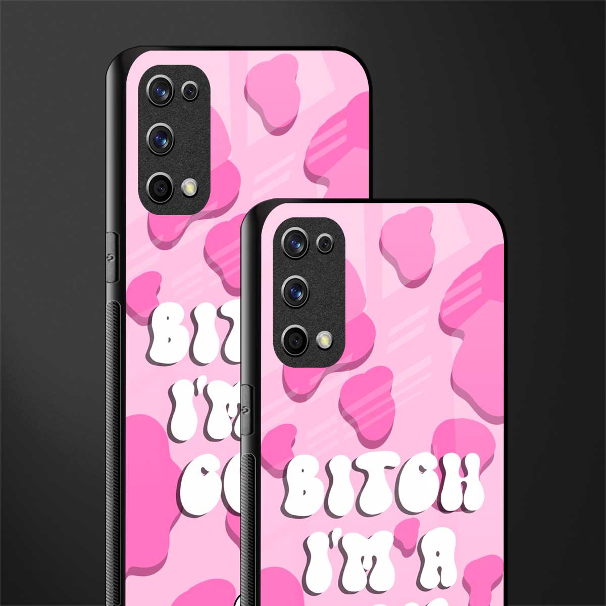 bitch i'm a cow glass case for realme x7 pro image-2