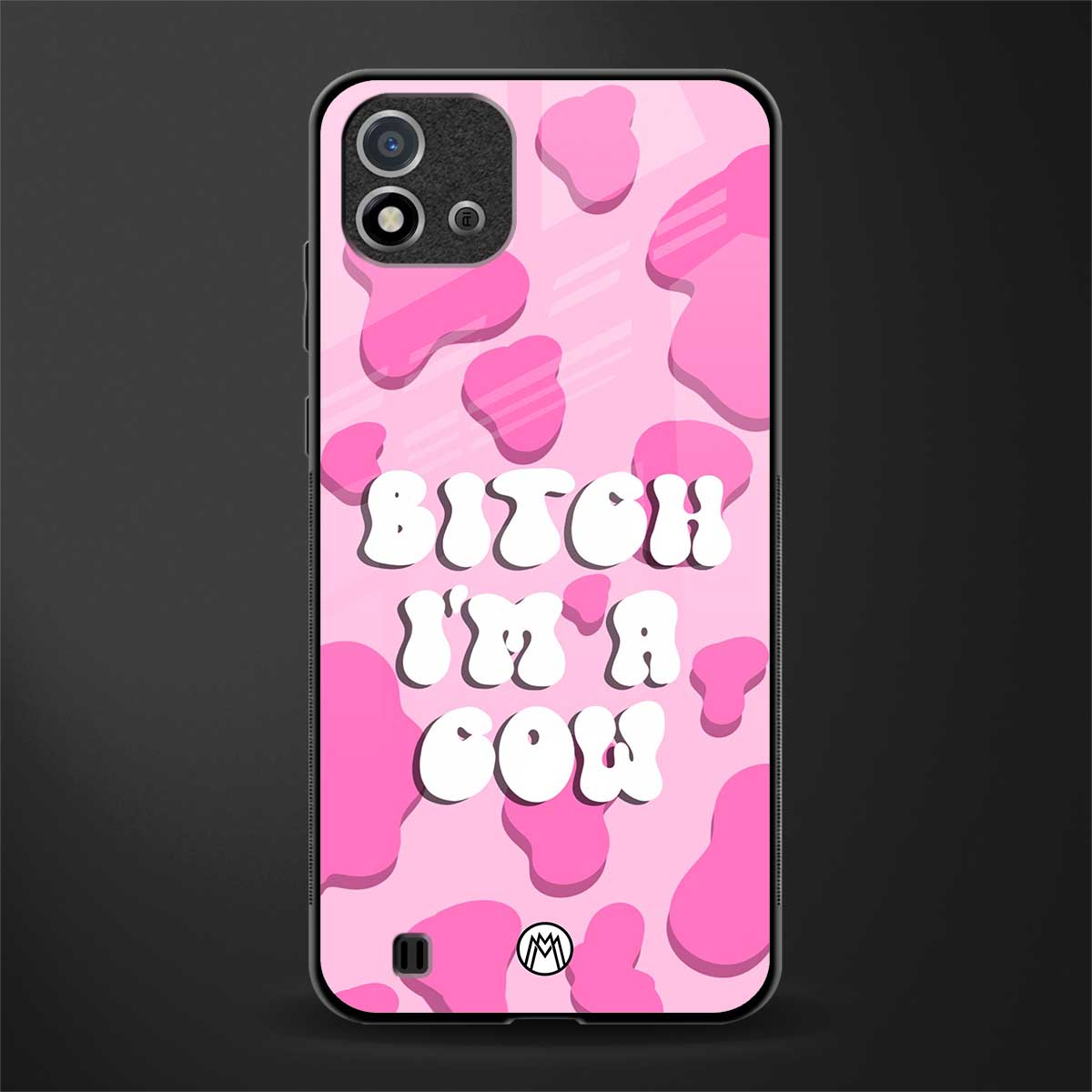 bitch i'm a cow glass case for realme c20 image