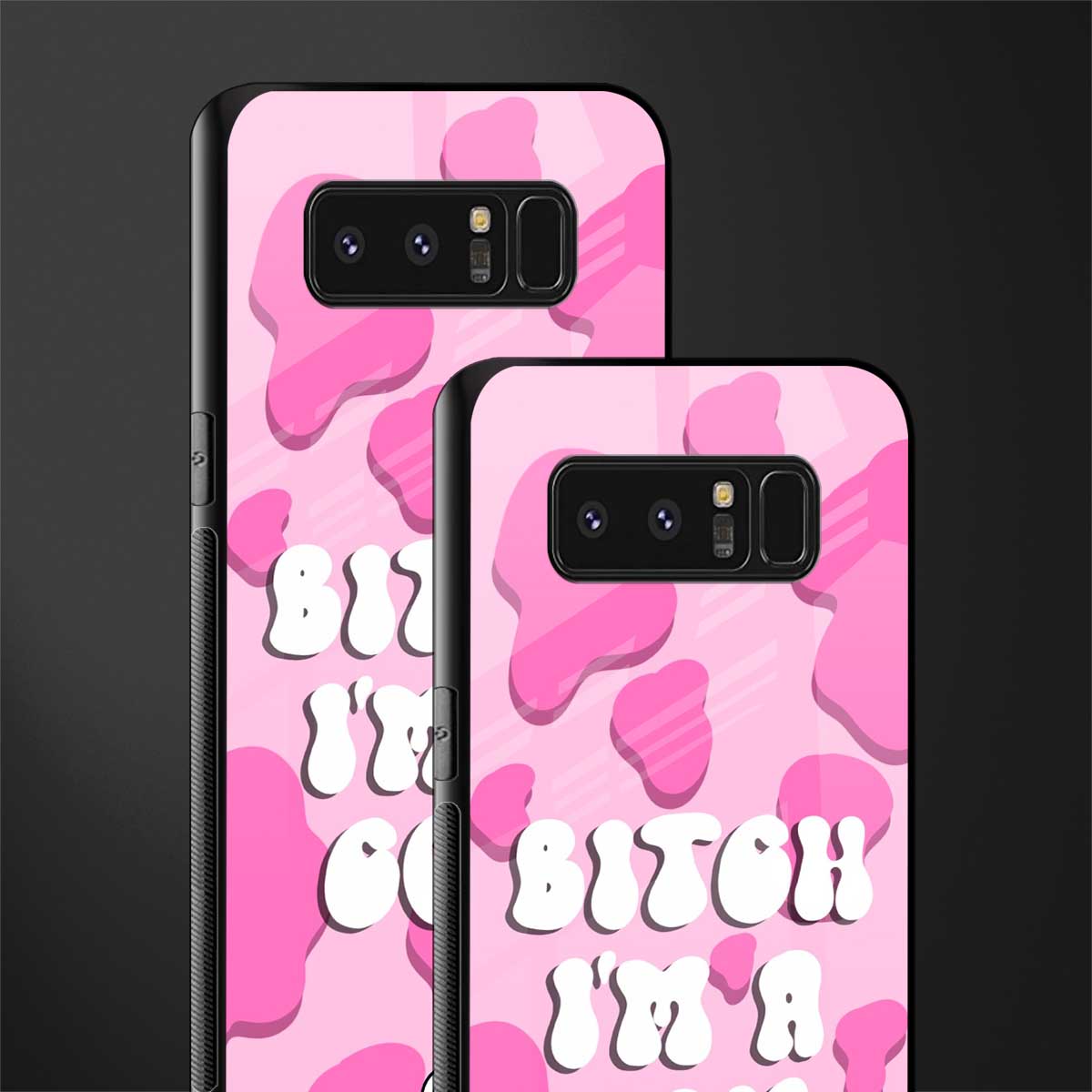 bitch i'm a cow glass case for samsung galaxy note 8 image-2