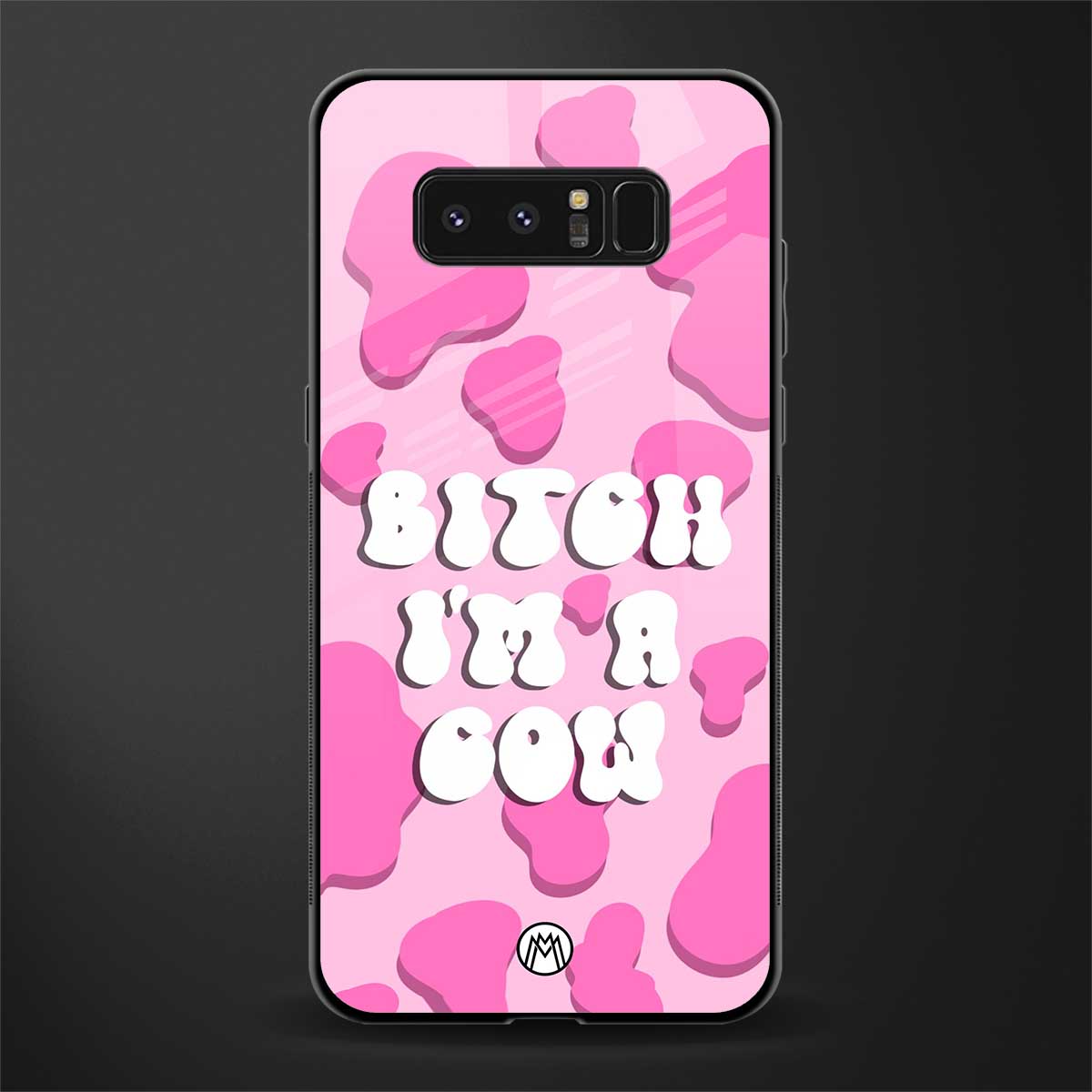 bitch i'm a cow glass case for samsung galaxy note 8 image