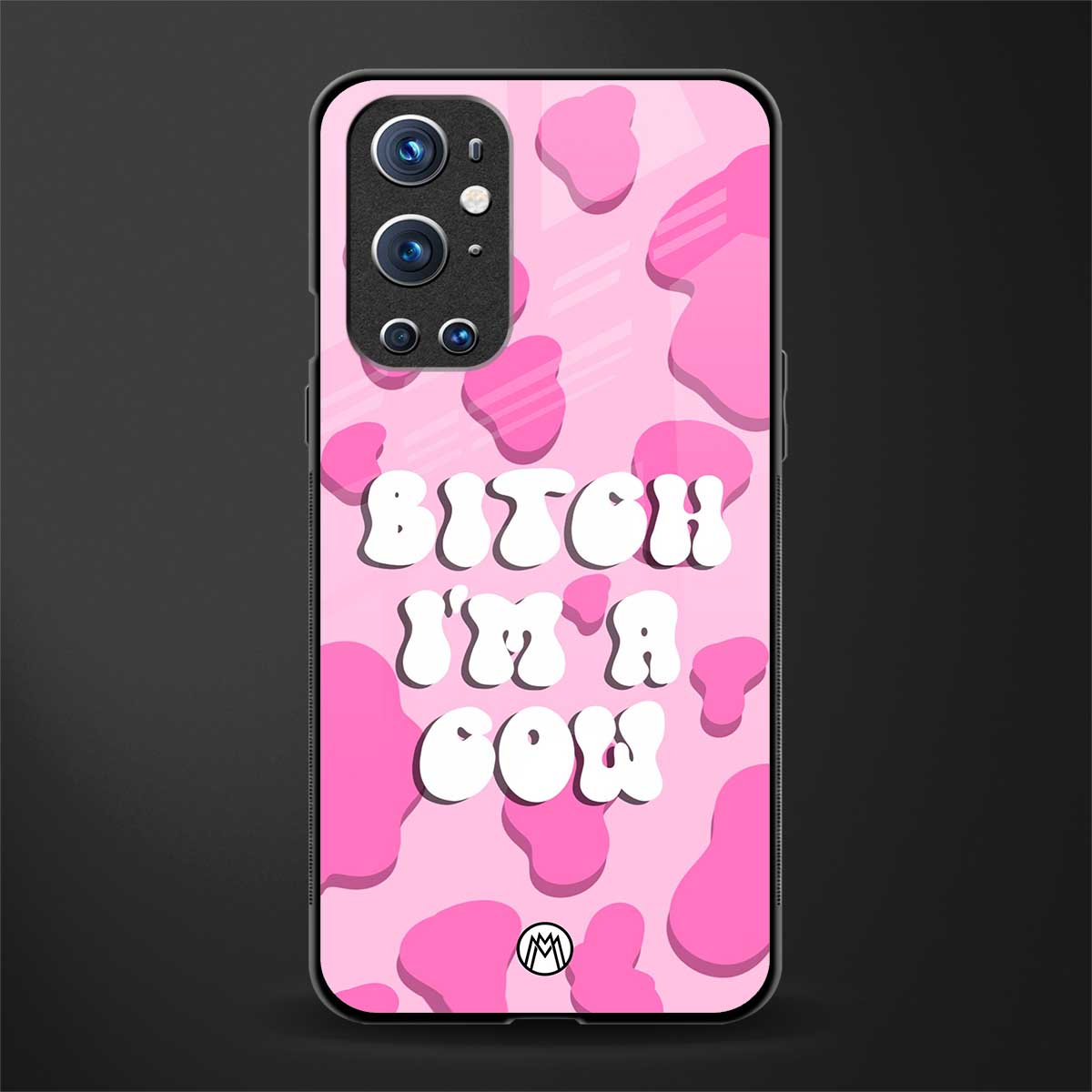 bitch i'm a cow glass case for oneplus 9 pro image