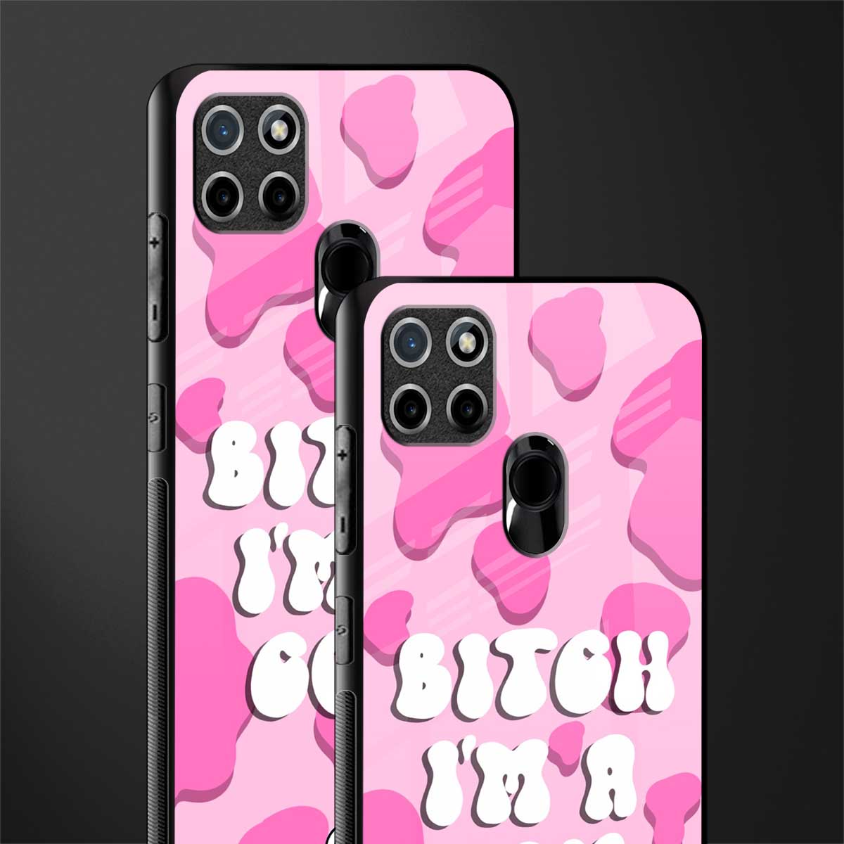 bitch i'm a cow glass case for realme c21 image-2