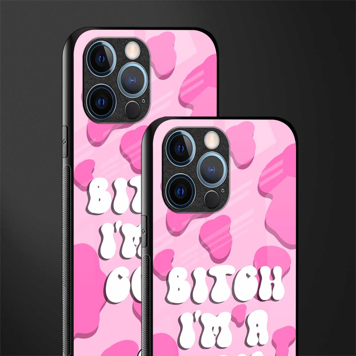 bitch i'm a cow glass case for iphone 12 pro image-2