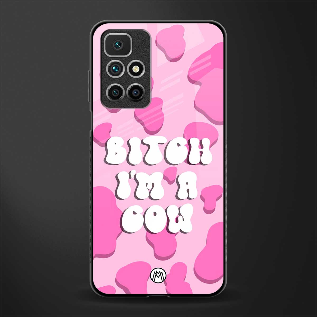 bitch i'm a cow glass case for redmi 10 prime image