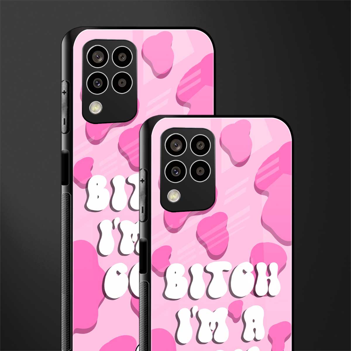 bitch i'm a cow back phone cover | glass case for samsung galaxy m33 5g
