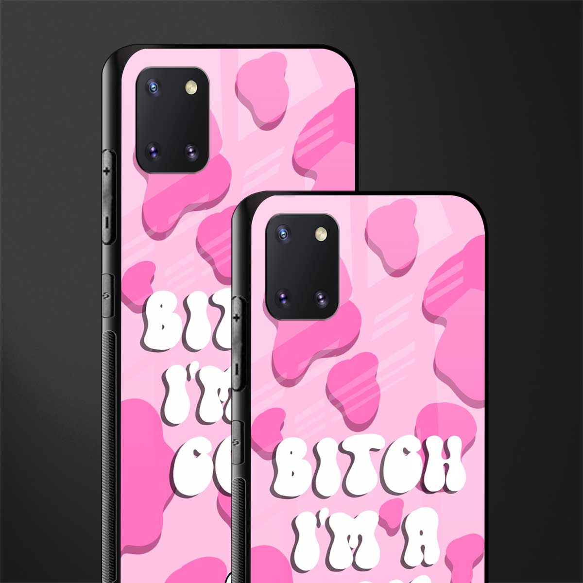 bitch i'm a cow glass case for samsung a81 image-2
