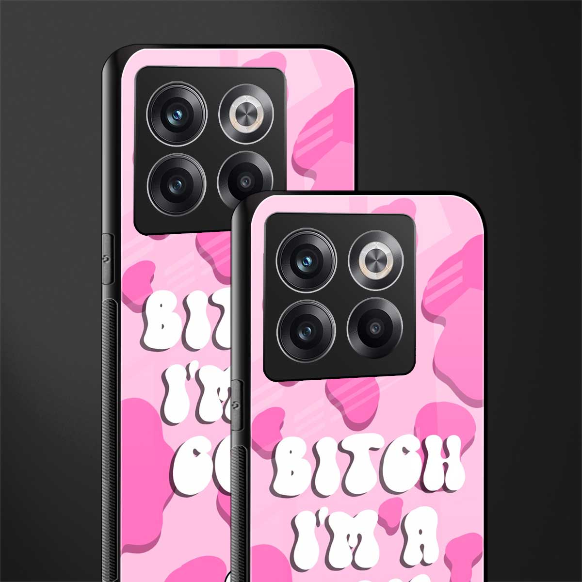 bitch i'm a cow back phone cover | glass case for oneplus 10t