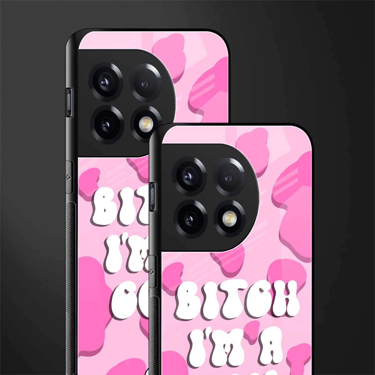 bitch i'm a cow back phone cover | glass case for oneplus 11r