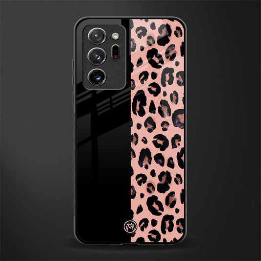 black & pink cheetah fur glass case for samsung galaxy note 20 ultra 5g image