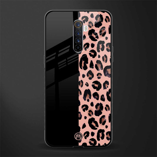 black & pink cheetah fur glass case for realme x2 pro image