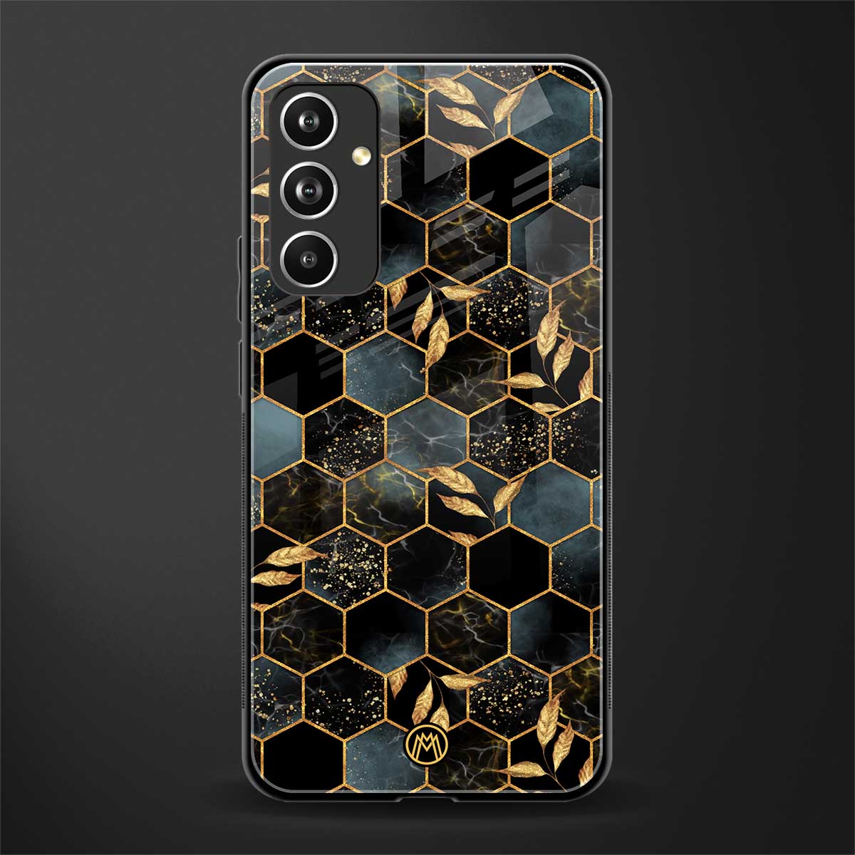 black blue tile marble back phone cover | glass case for samsung galaxy a54 5g