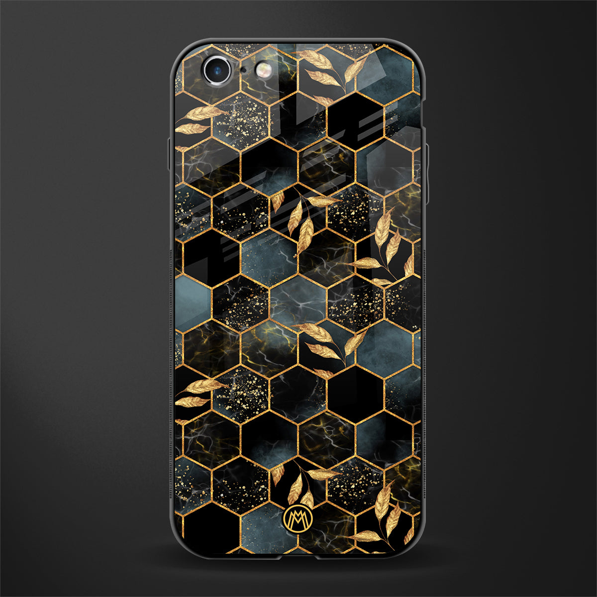black blue tile marble glass case for iphone 6 image
