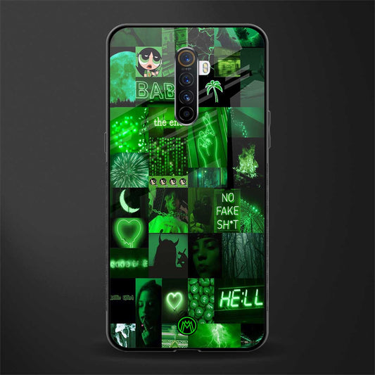 black green aesthetic collage glass case for realme x2 pro image