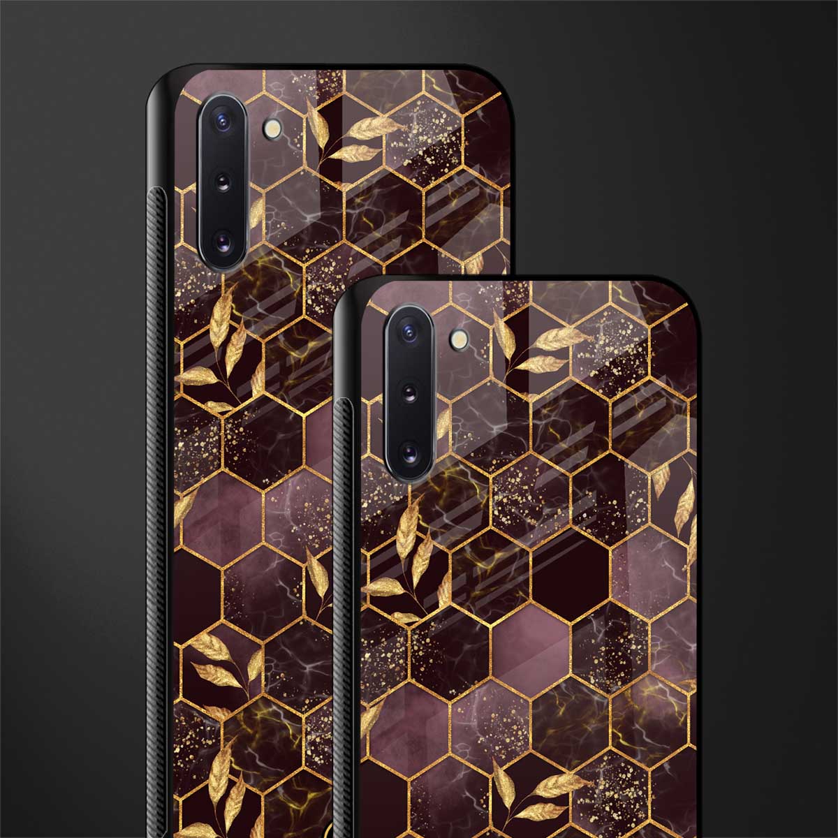 black maroon tile marble glass case for samsung galaxy note 10 image-2