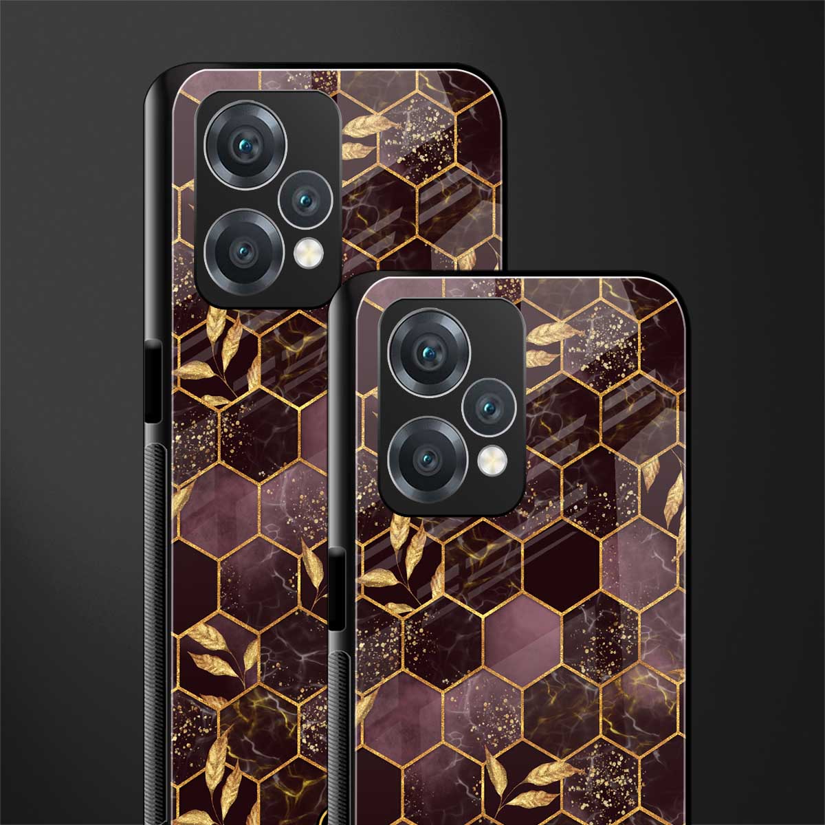 black maroon tile marble back phone cover | glass case for realme 9 pro 5g