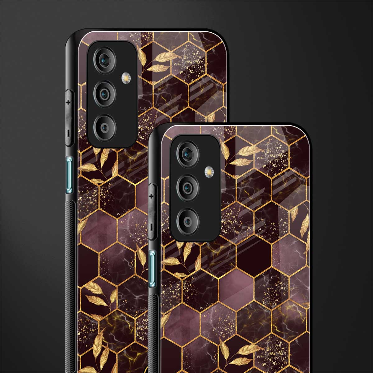 black maroon tile marble back phone cover | glass case for samsung galaxy f23 5g
