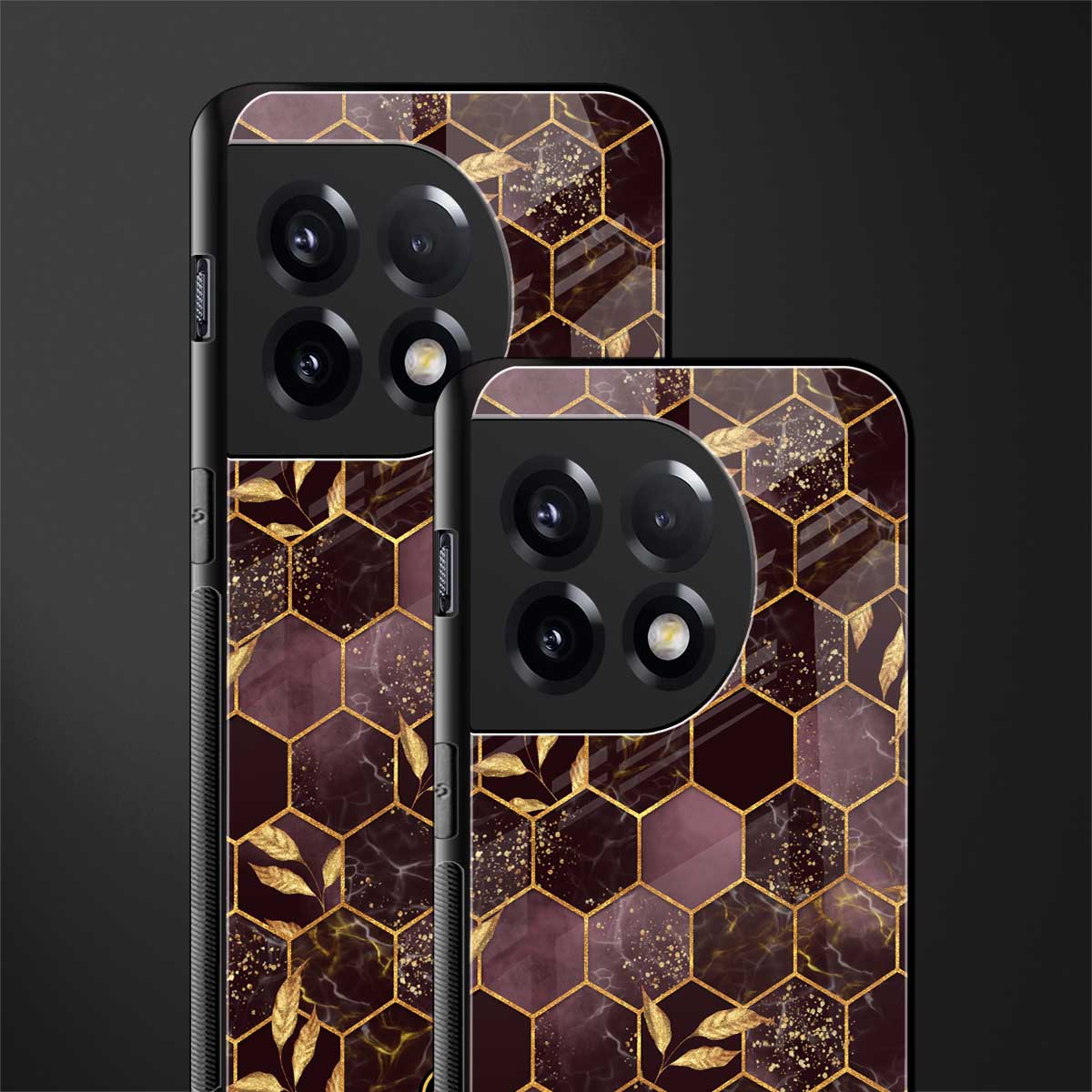 black maroon tile marble back phone cover | glass case for oneplus 11r