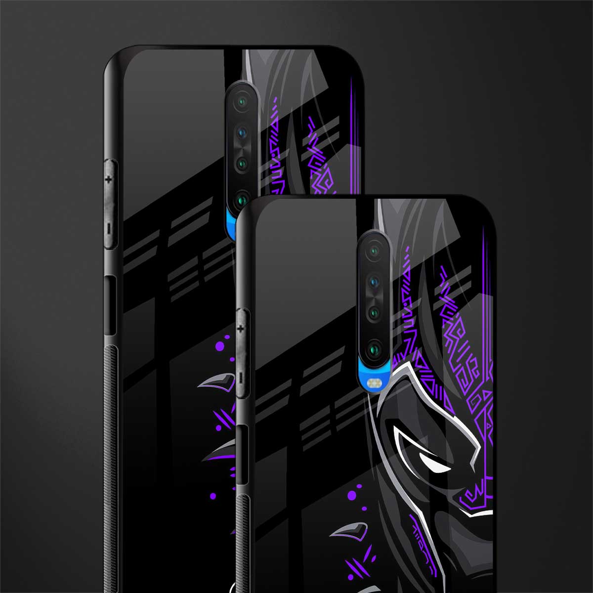 black panther superhero glass case for poco x2 image-2
