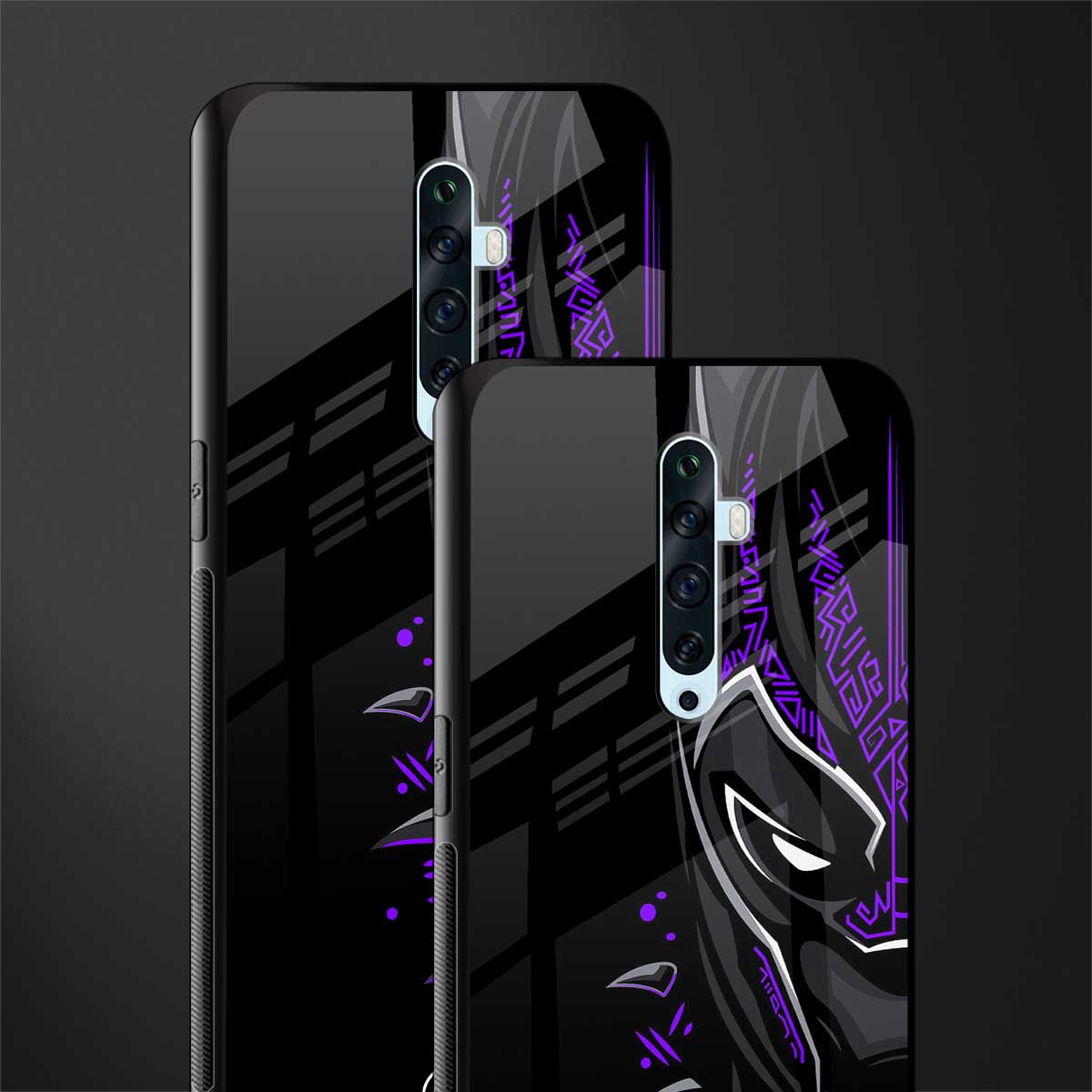 black panther superhero glass case for oppo reno 2f image-2
