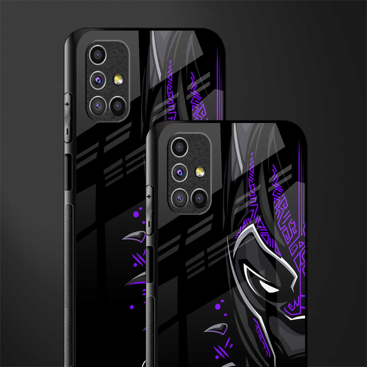 black panther superhero glass case for samsung galaxy m51 image-2