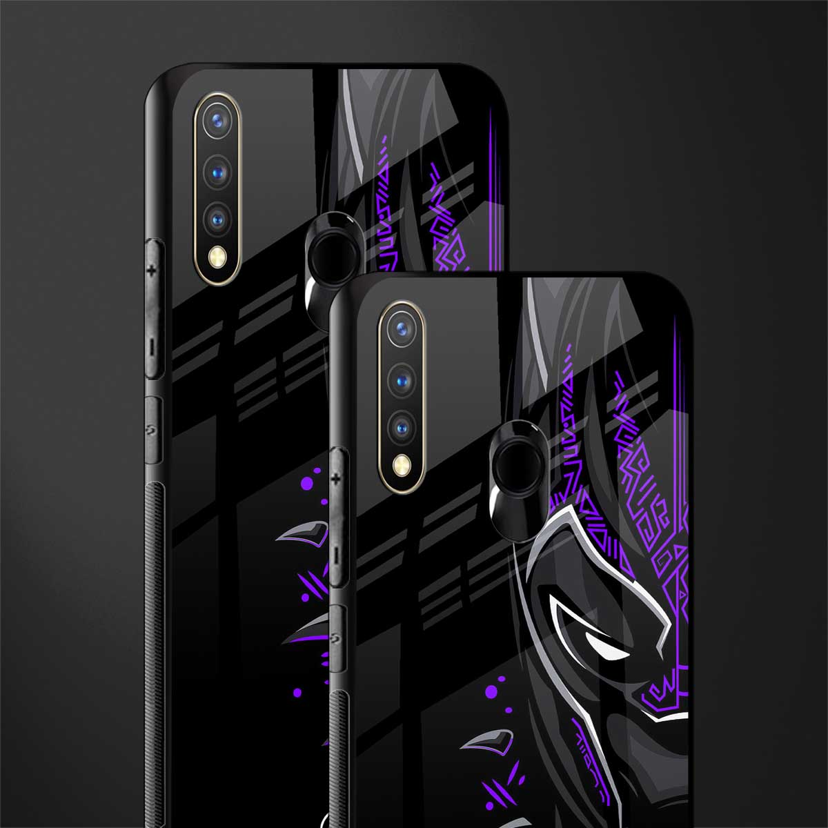 black panther superhero glass case for vivo u20 image-2