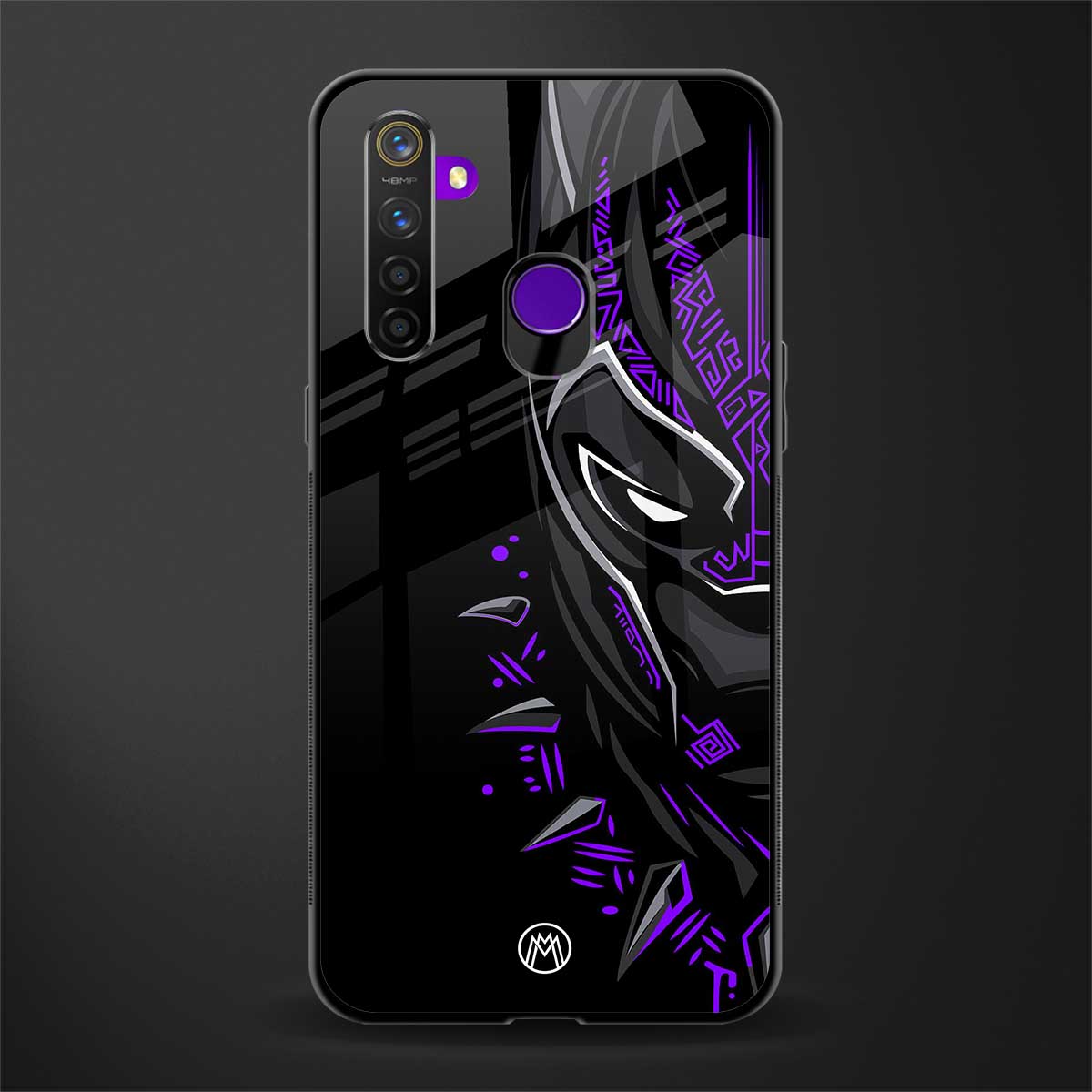 Black Panther Superhero Phone Cover for Realme Glass Case