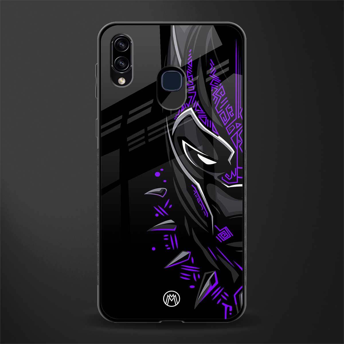 black panther superhero glass case for samsung galaxy m10s image