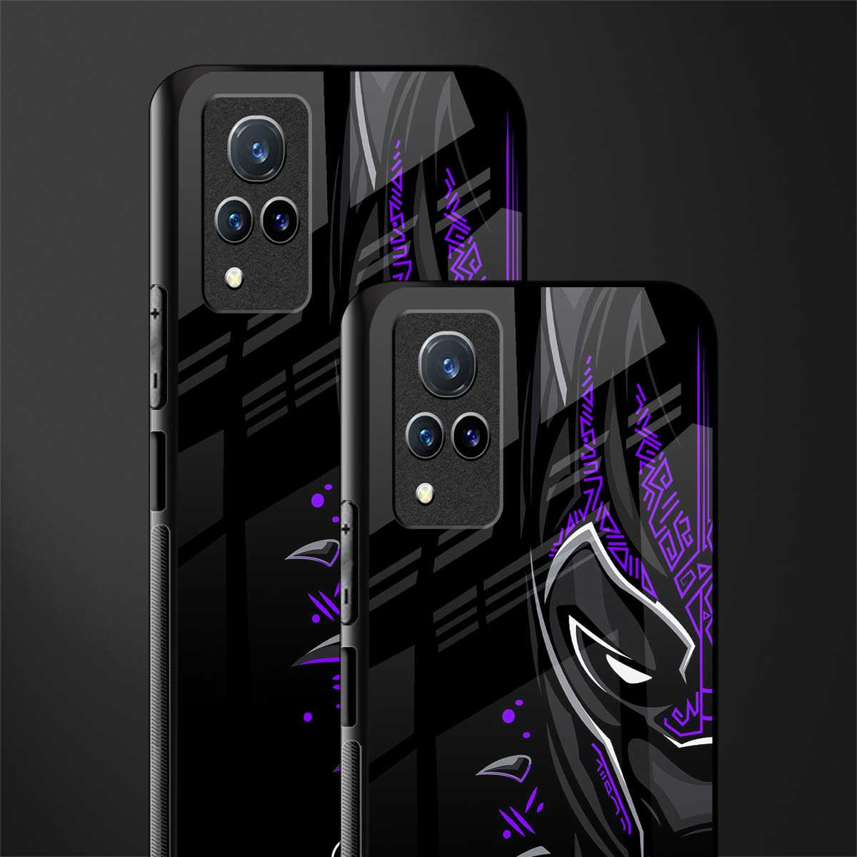 black panther superhero glass case for vivo v21 5g image-2
