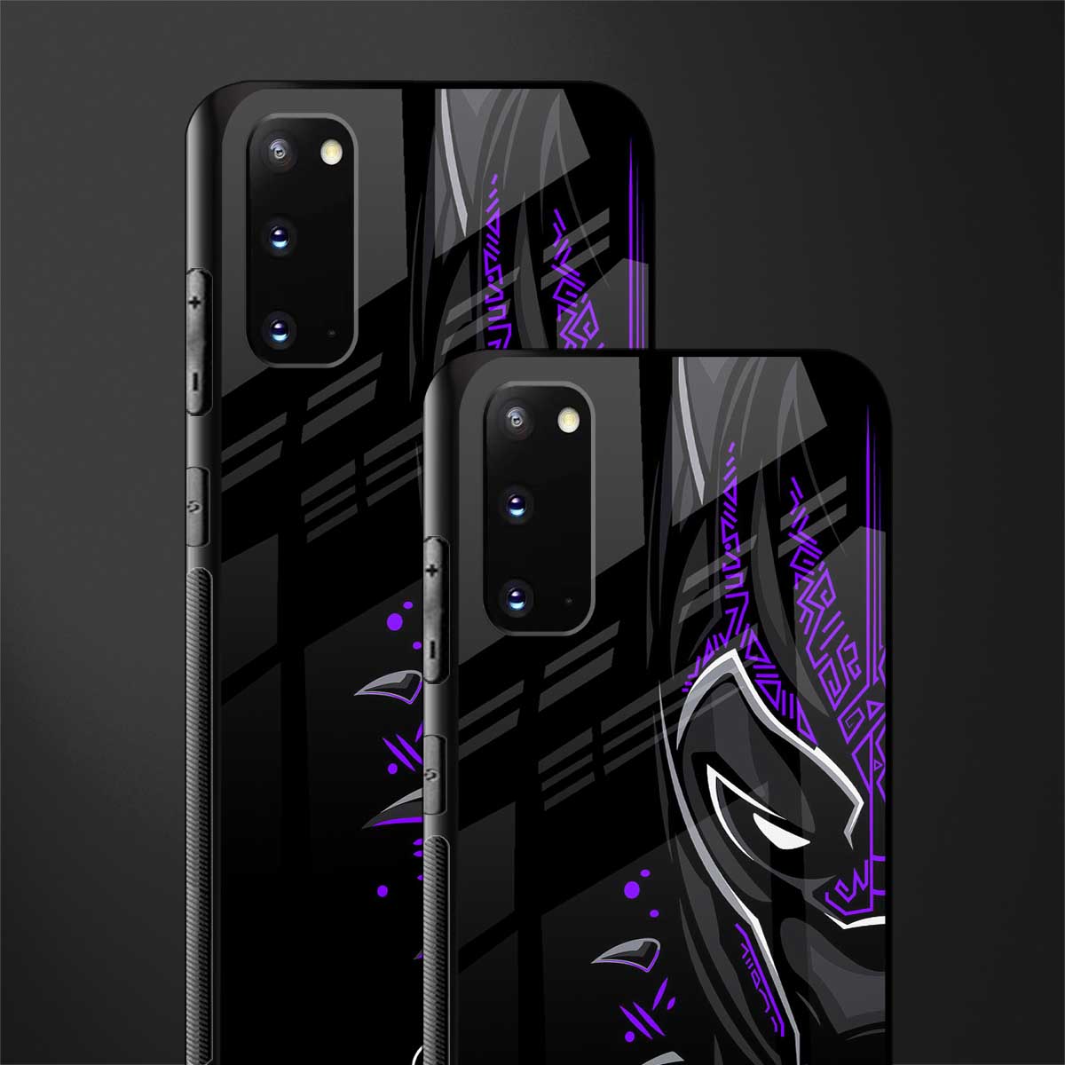 black panther superhero glass case for samsung galaxy s20 image-2