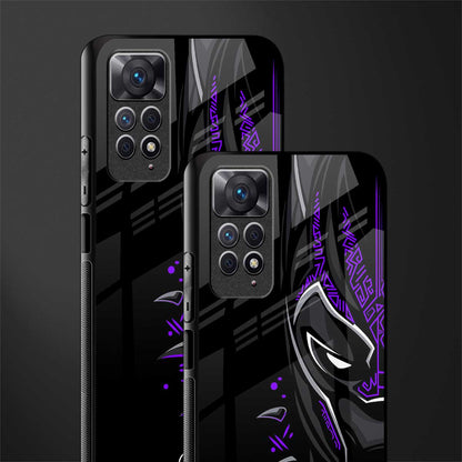 black panther superhero glass case for redmi note 11s image-2