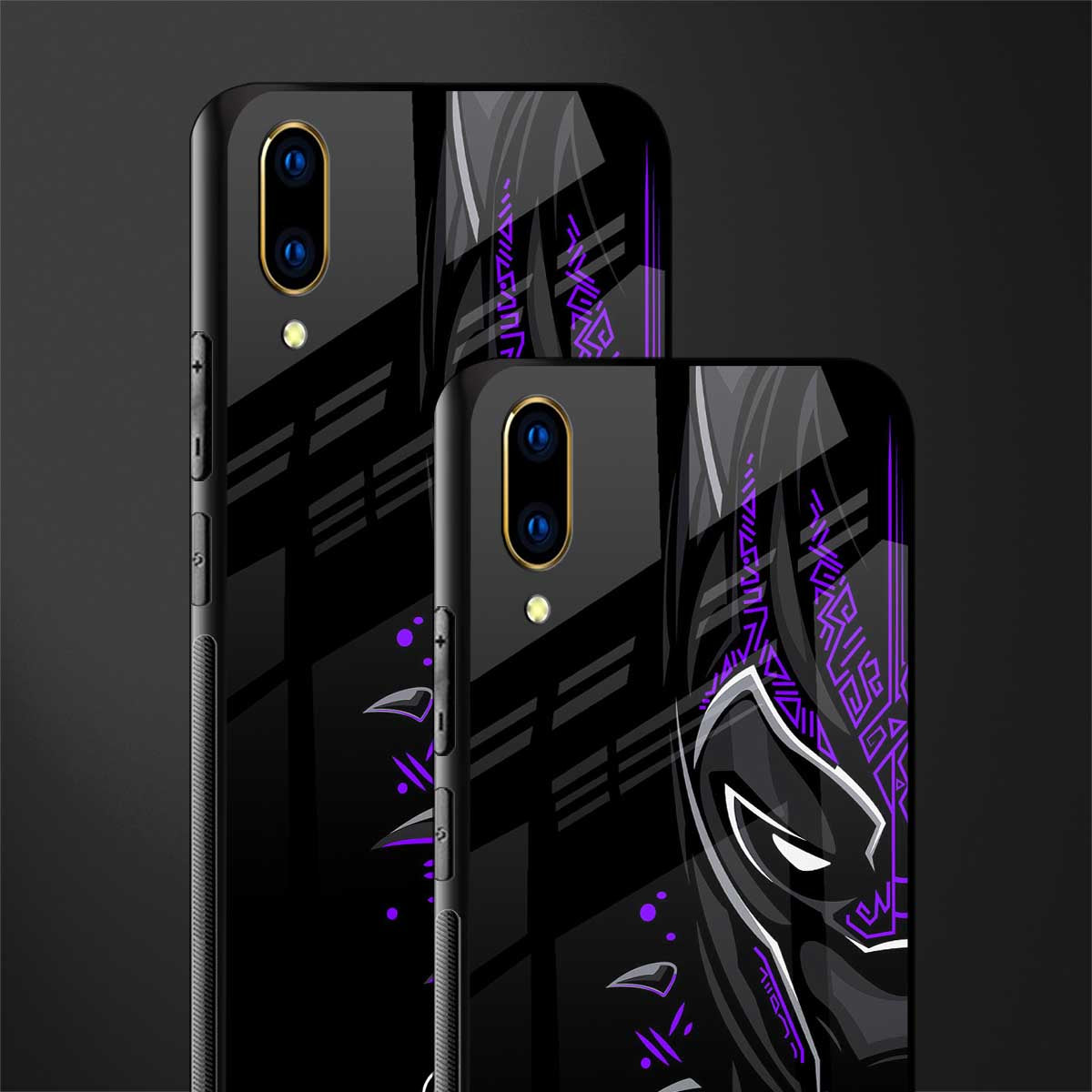 black panther superhero glass case for vivo v11 pro image-2
