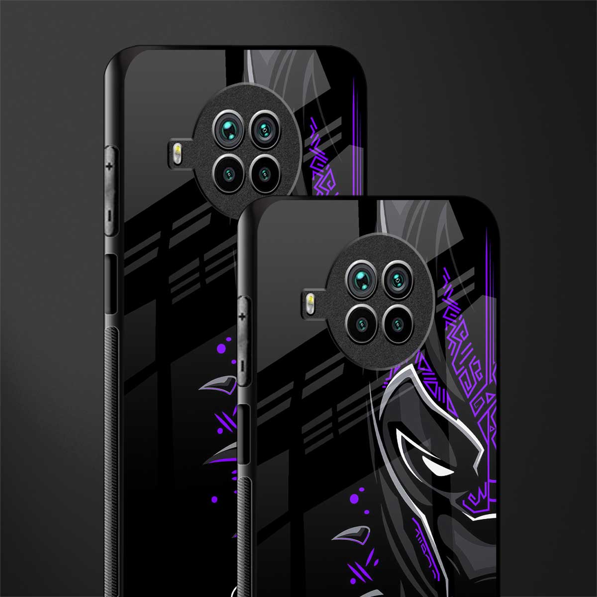 black panther superhero glass case for mi 10i image-2