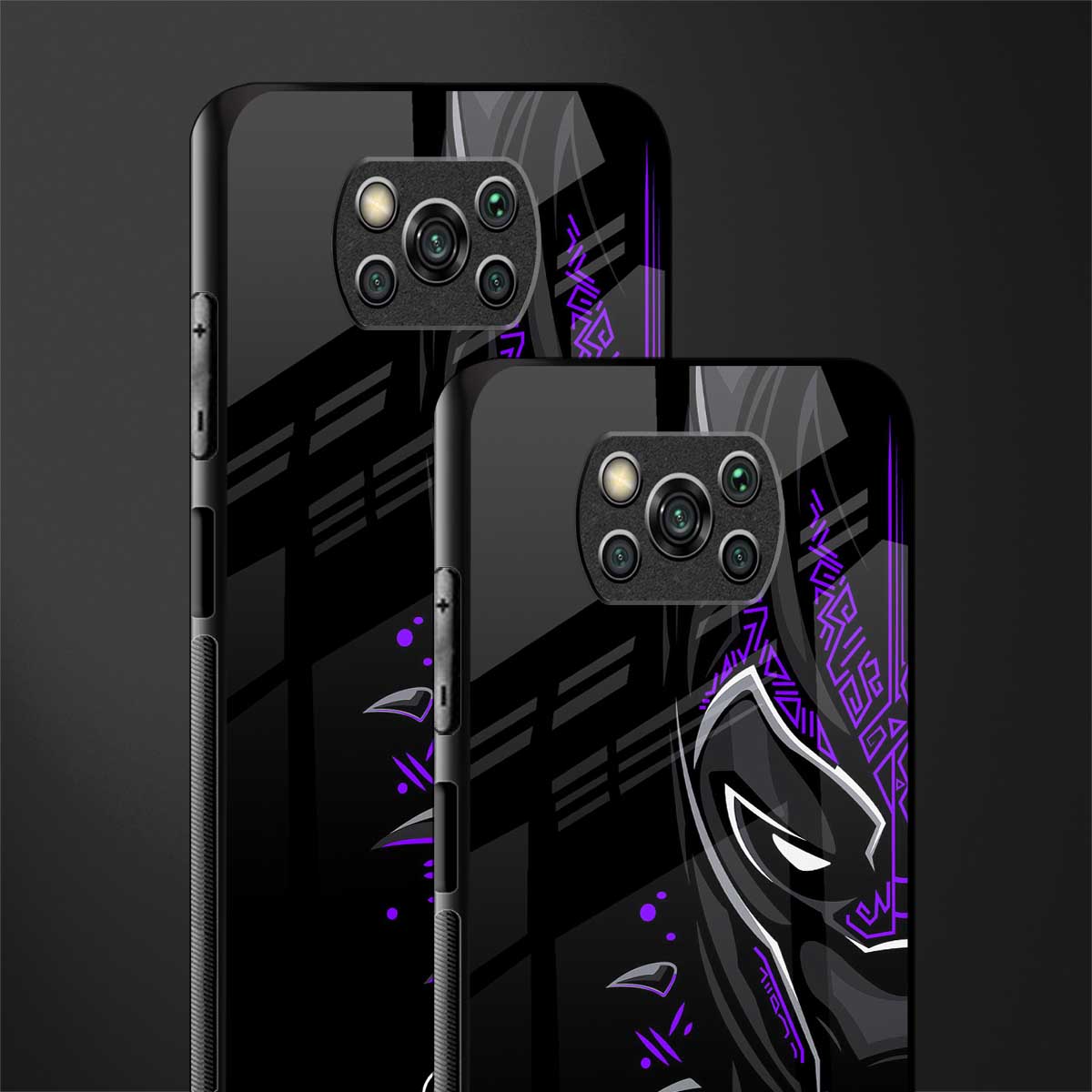 black panther superhero glass case for poco x3 pro image-2