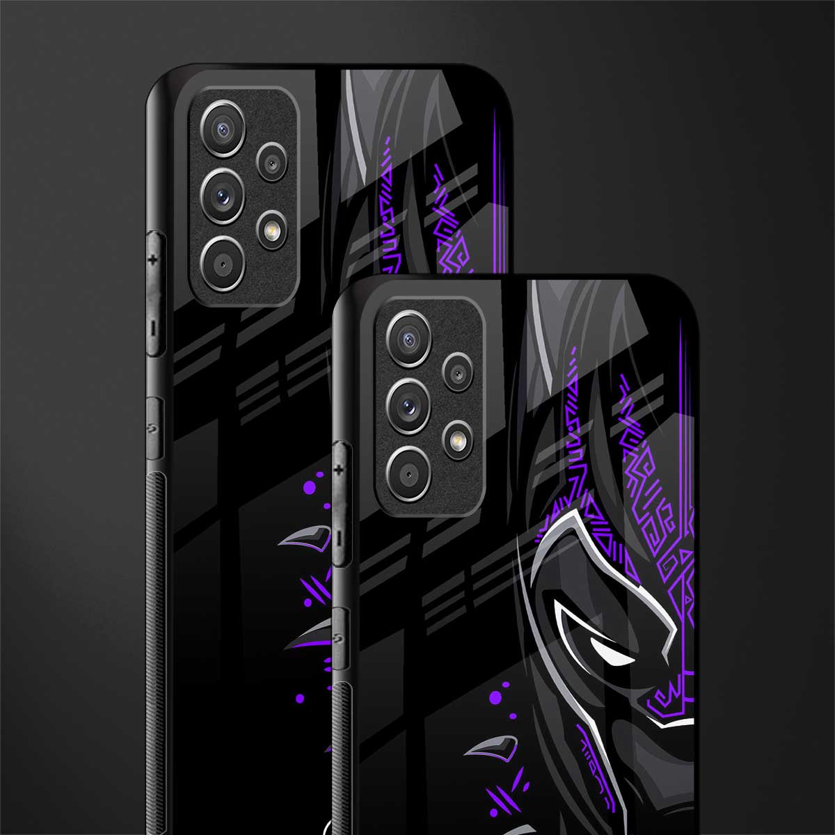 black panther superhero glass case for samsung galaxy a72 image-2
